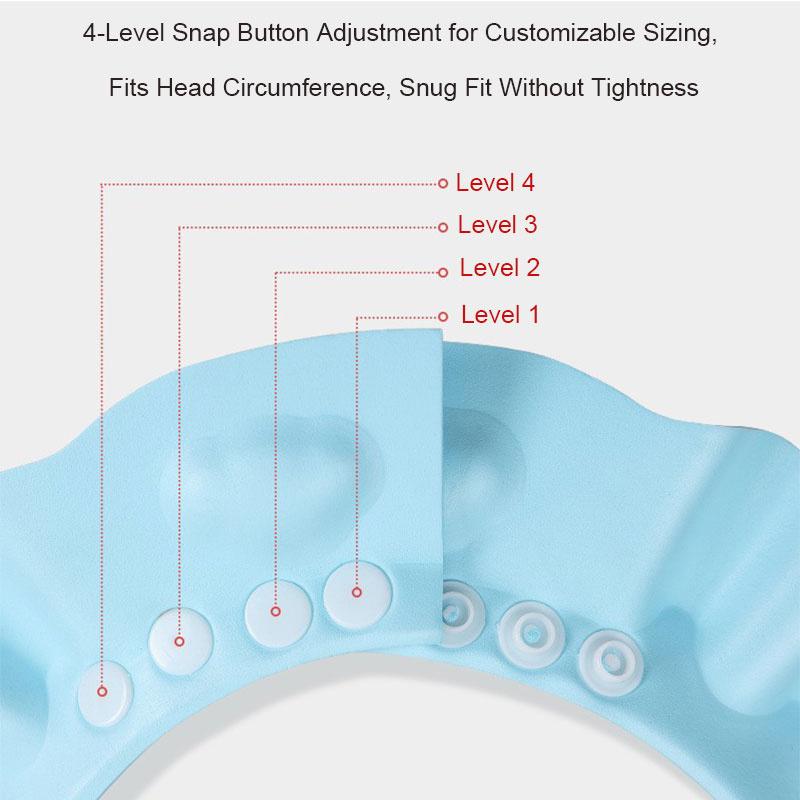 Niedliche Cartoon-Baby-Duschhaube Badeschutz Verstellbare Haarwaschmütze Silikon-Kopfhaube für Kleinkinder Kinder Baby 0-6 Jahre