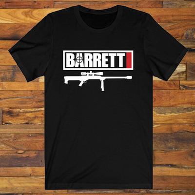 BARRETT Ammunition Guns Firearms Men's Black S-5XL Unisex T-Shirt