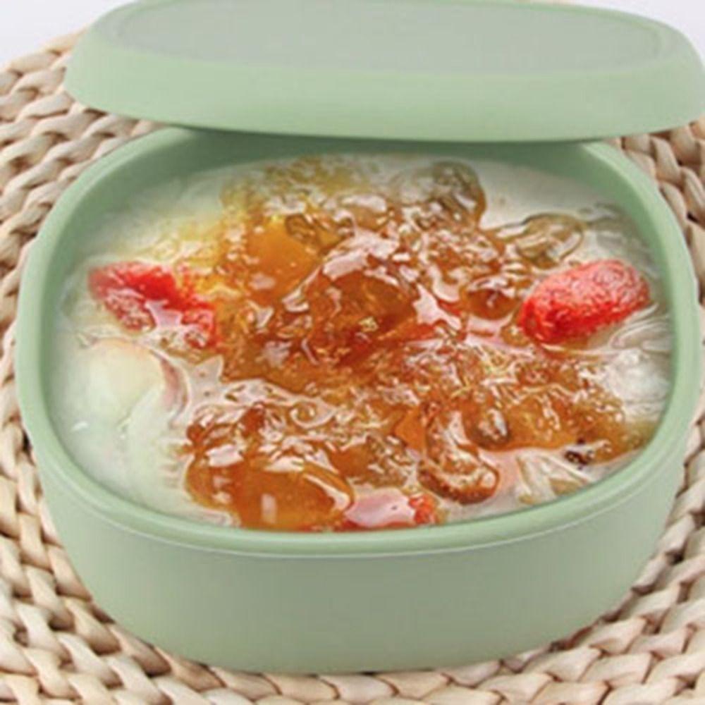 Heat Resistance Silicone Lunch Box Oval Food Container Snack Box Food Storage Box  Travel