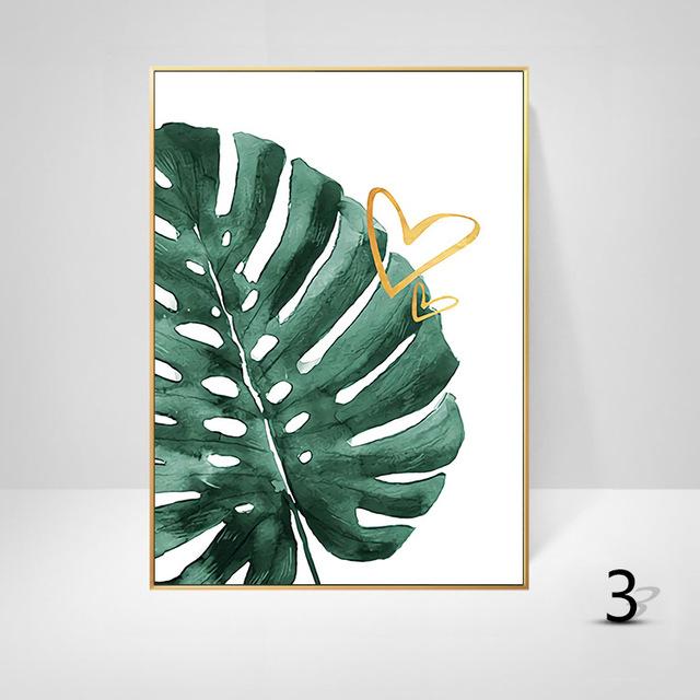 Monstera Grüne Pflanze Blätter Ananas Papagei Malerei Home Wanddekoration Tropische Malerei Poster Wandkunst Bilder Leinwand