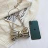 Women's Trendy Crossbody Chain Bag with Metal Bow - Lightweight and Stylish Shoulder Bag