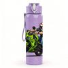 1PC Motorcycle Rider Motorbike Pattern 750ml Color Plastic Sports Water Bottle Leakproof Flip Straw Lid Suitable for Sports Office Home Use