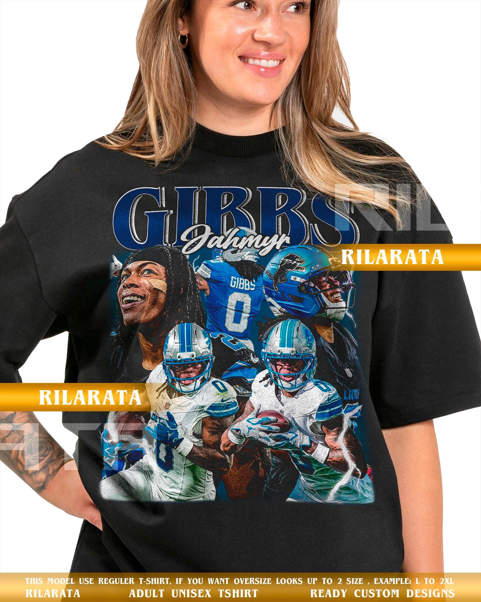 Jahmyr Gibbs Vintage T-Shirt Gift for Women and Man Shirt Unisex Tee Sport SweaT-Shirt XL
