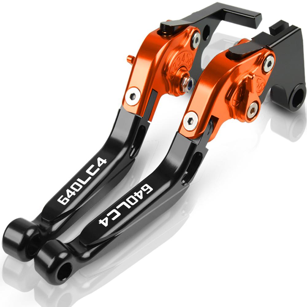Motorcycle CNC Adjustable Extendable Foldable Brake Clutch Levers 640 LC4 Accessories For 640LC4 2003 2004 2005
