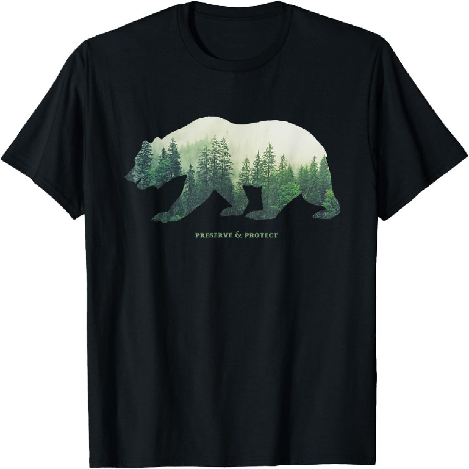 Preserve & Protect T-Shirt Vintage National Park Bear Shirt T-Shirt S