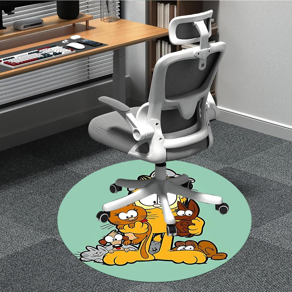 

1pc Garfield Pets Office Round Area Rug, Under Office Chairs Bedroom Living Room Home Decor, Room Decoa1016150 80cm by 80cm