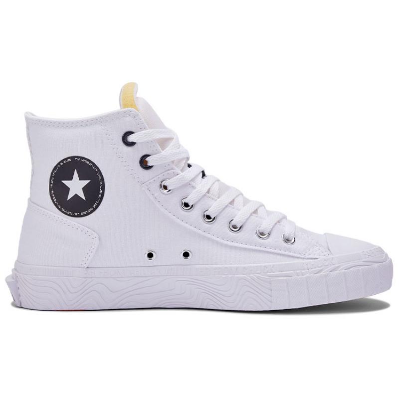 Converse Chuck Taylor All Star Comode e Leggere Resistenti all'Abrasione High Top Espadrillas Unisex Bianche