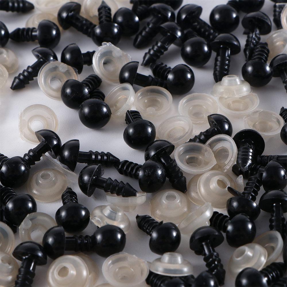 Black Plastic With Washers Safety Doll Eyes Puppets  Eyes Crafts Making Toy Accessories