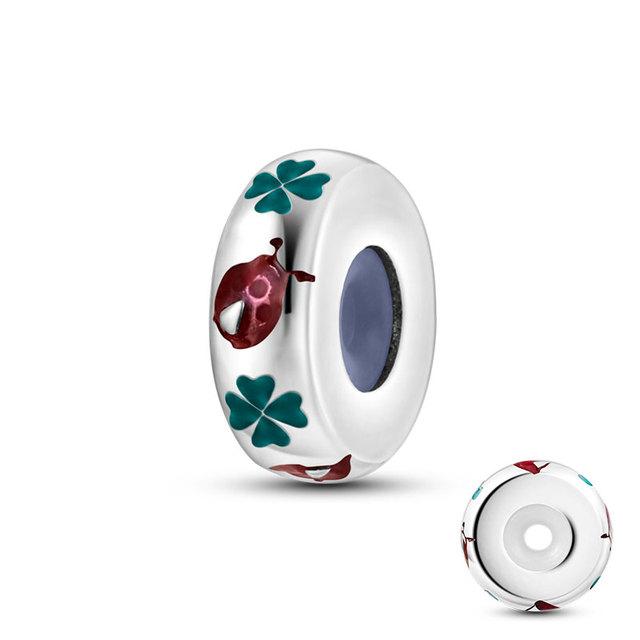 925 Sterling Silver Dinosaur Kočka Psík Psík Žába Ptáček Korálky Ladybug Charm Fit Originální přívěsky Stříbrný náramek 925 Výroba šperků