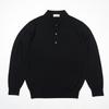 VERNO 25Ss Cashtouch Long Sleeve Polo Knit Black