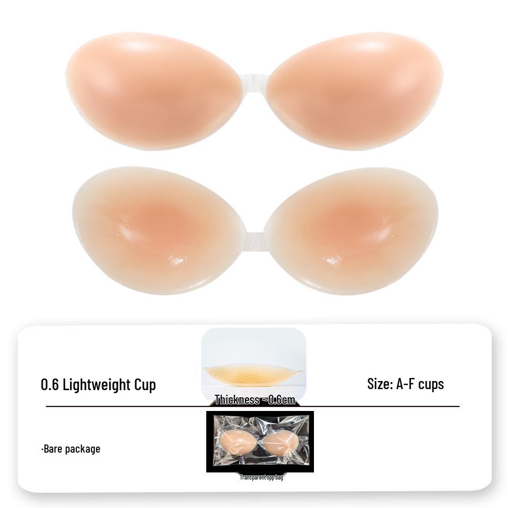 

Gathering Silicone Nipple Covers, Invisible Nude Seamless Thickened for Enhancing Small Breasts, Anti-slip & Secure for Wedding Dresses. D