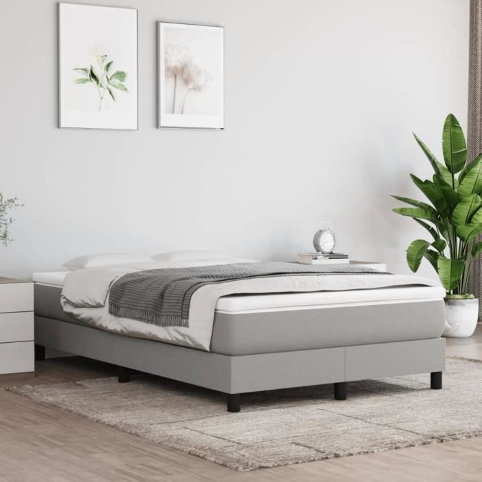 347754 vidaXL Matelas de lit à ressorts ensachés Gris clair 120x200 cm epaisseur 20 cm