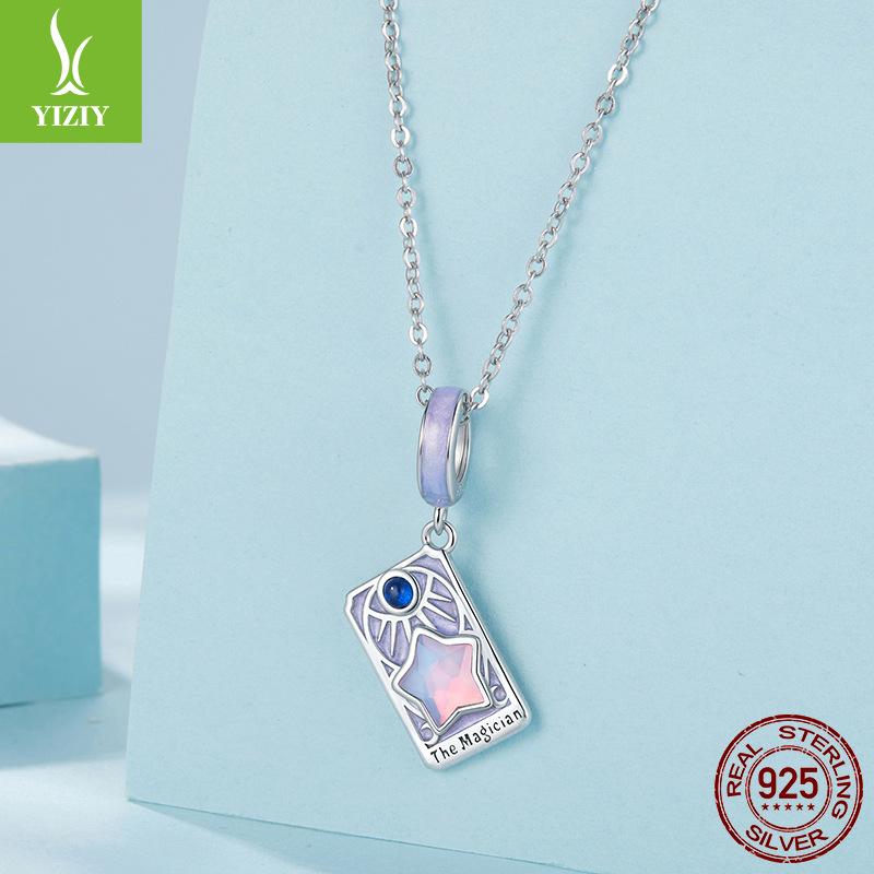 Tarot Magician Diy Pendant Jewelry Accessories Xiaohongshu Popular S925 Sterling Silver Beads