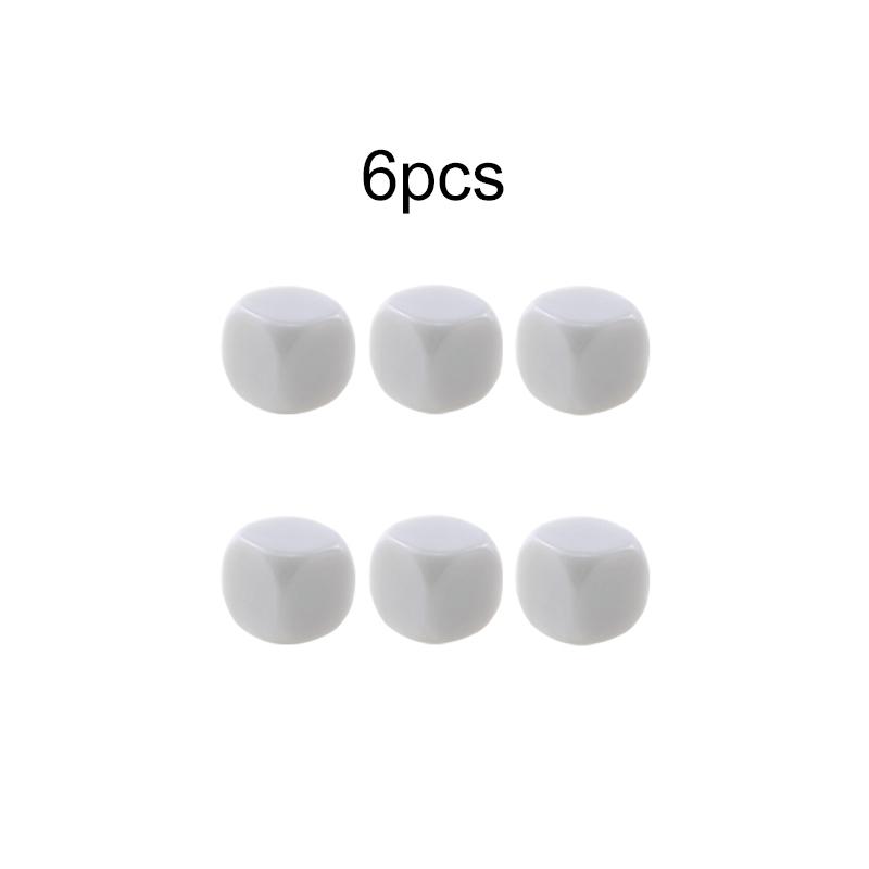 

6/10pcs Blank Six Sided Dice Acrylic White Table Games for Board Games Party Gathering Leisure And Entertainment Props TMZ