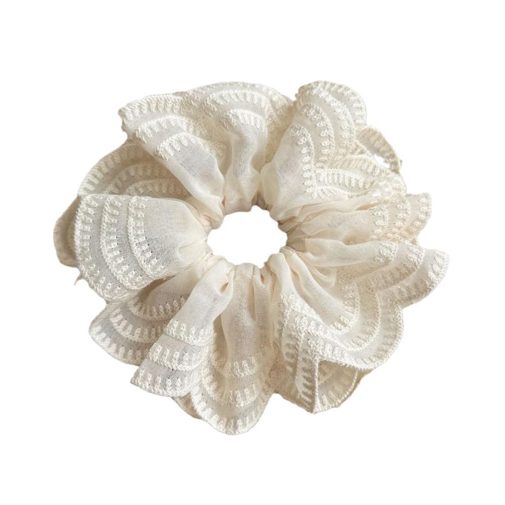 Fashion Solid Color Hair Scrunchies French Lace Korean Hair Bands Hair Accessories Headdress Elastic Hair Bands Women