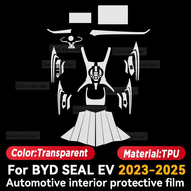 For BYD SEAL EV Electric 2025 Car Interior Center Console Screen Protective Film Anti-scratch Repair Sticker Accessories
