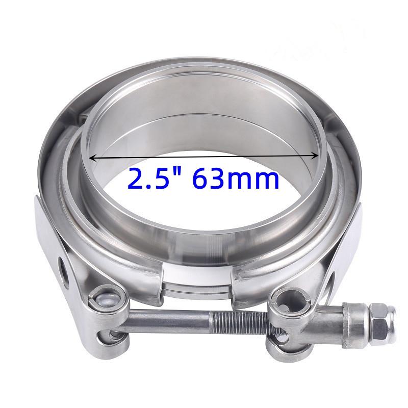 V Band Clamp Male Female Exhaust Flange 304 Stainless Steel Turbo Muffler Pipe Kits Release Car Accessories 2"2.5"3"3.5" 4" Inch