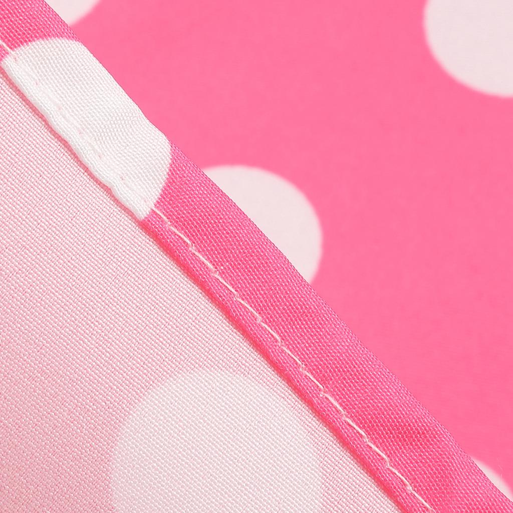 GMXIA Barbie Pink Women's Retro Neckline Polka Dot Print Swing Dress White Leather Belt