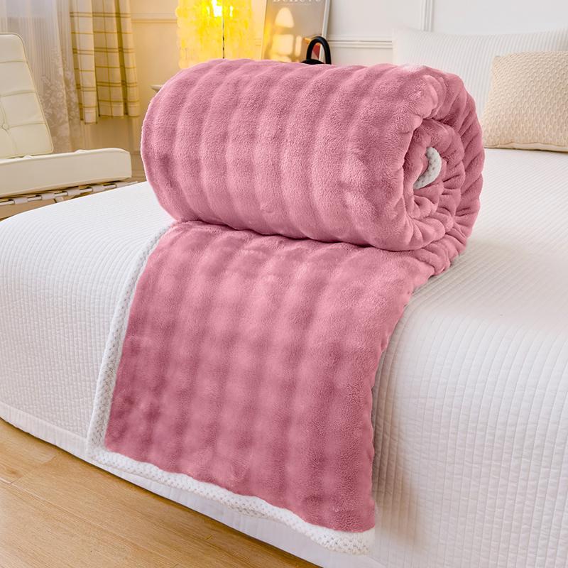 Single/Queen/Super King Thicker Fleece Throw Blanket for Bed or Sofa , Soft Plush Blanket