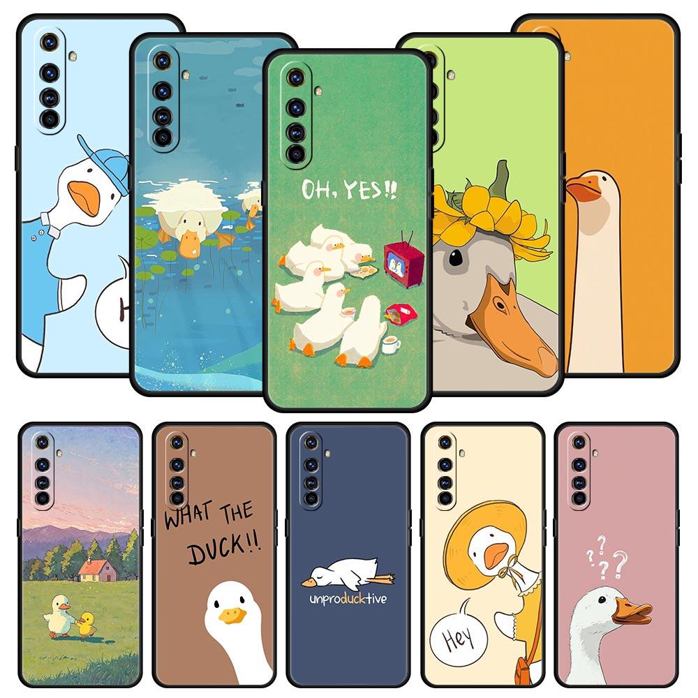 Funny Duck Phone Case For Realme 13 12 10 9 8 7 GT3 GT5 GT2 Pro Plus 5G C21 C25 C35 GT Neo 2 3 3T 5 Cover