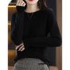 Women's Fashion Sweaters Casual Solid Color Print Autumn Winter Long Sleeve O Neck Loose Pullovers