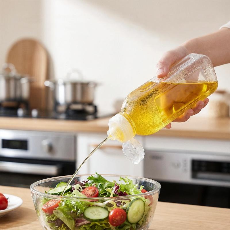 5Pcs 300/500Ml Squeeze Seasoning Bottles Screaming Oil Control Bottle High Temperature Oil Resistance Soy Multifunction