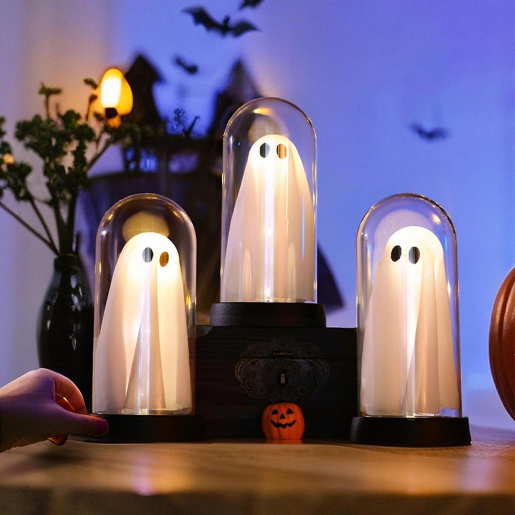 Halloween Light Up Ghost Gothic-Style Bedroom Light Up Standing Ghost Creepy Home Accents Eerie Halloween Decoration For Indoor