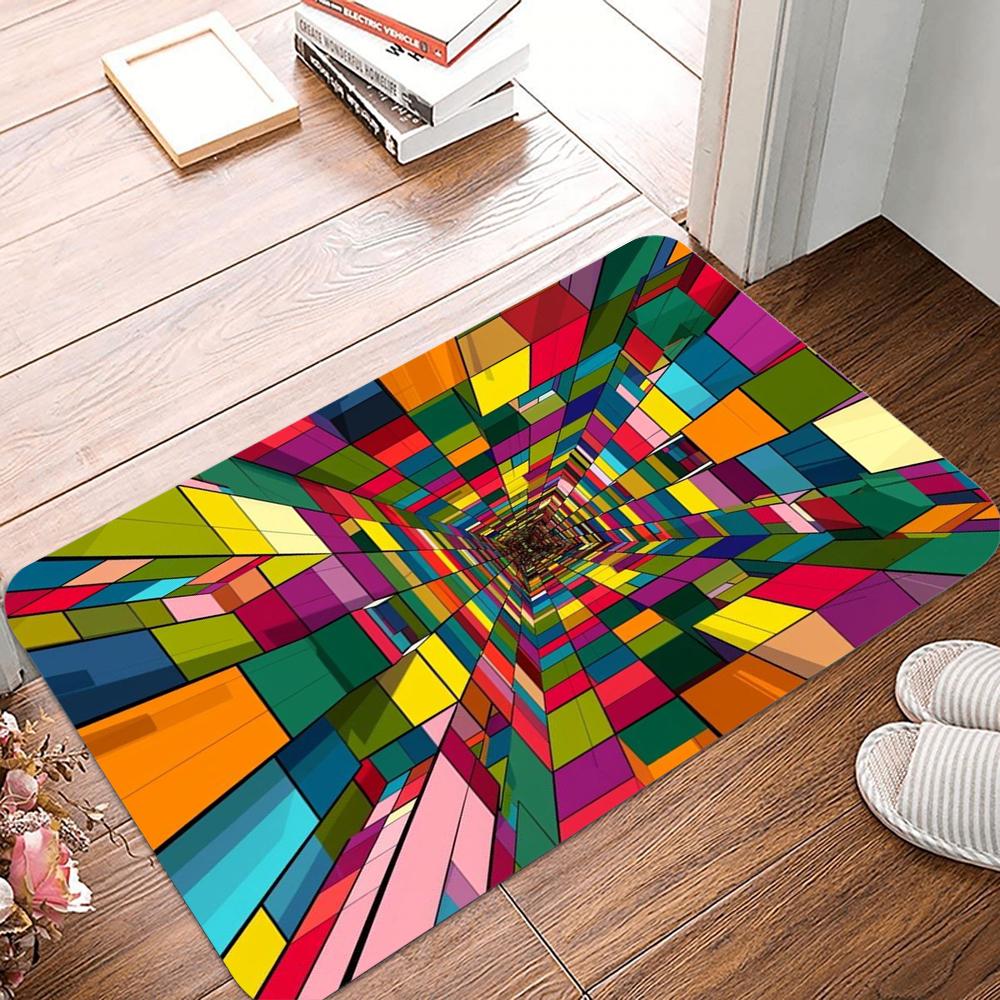 3D Optical Illusion Entrance Doormat Funny Indoor Outdoor Rug Non Slip Bath Bedroom Kitchen Carpet Home Decor