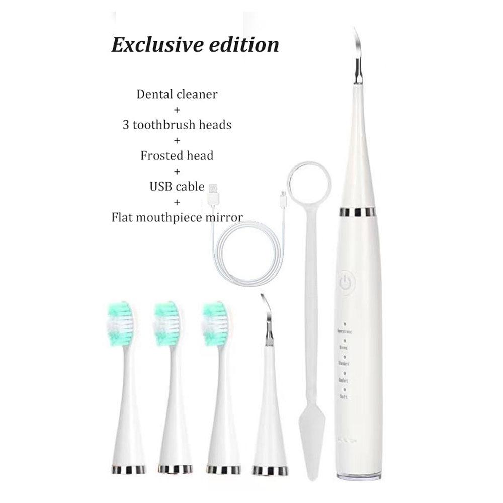 USB Charging Electric Teeth Cleaner Waterproof Dental Calculus Remover  Plaque Removal