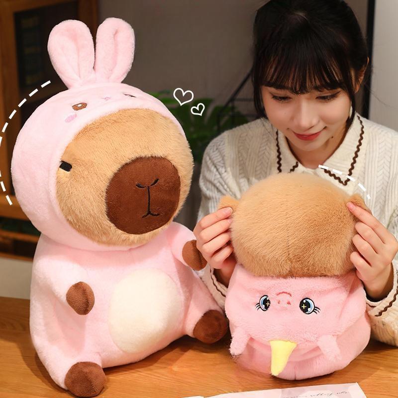 22Cm Simulation Cross Dressing Capybara Plush Toy Cloth Doll Cute Doll Capibara Anime Fluffty Toy Soft Capybara Plush Doll