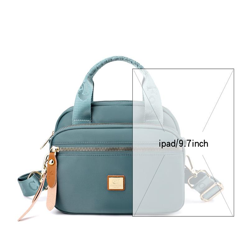 New women's trendy shoulder bag fashionable and simple multi-layer messenger bag anti-splashing nylon bag