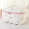 Women's Large Capacity Quilted Makeup Bag - Portable, Ultra-Light, Multi-Layer Storage with Niche Design