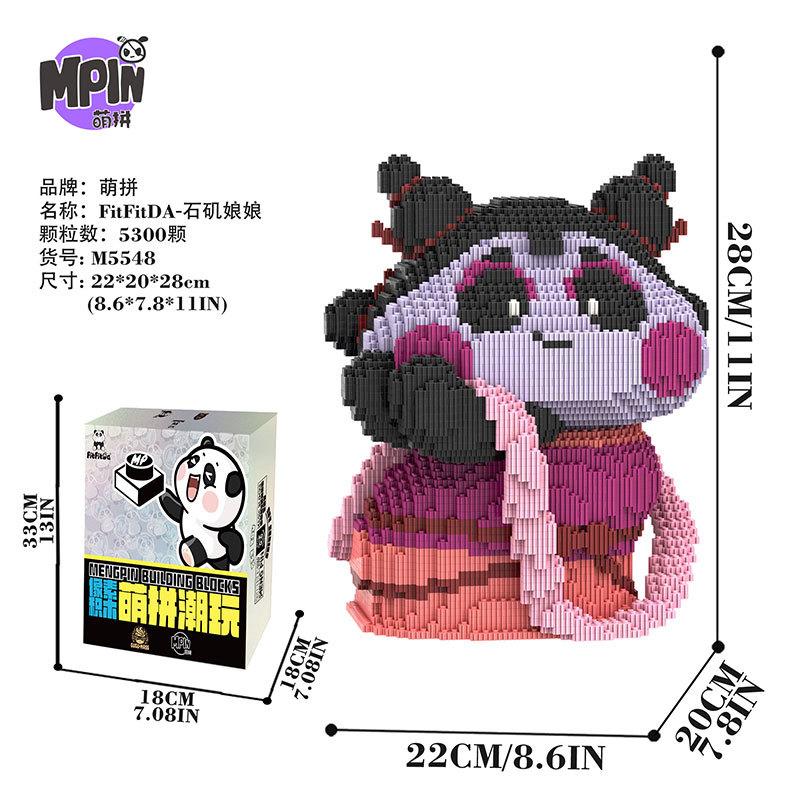 Kreativní Stavebnice Los Medvěd Panda Osel Model Spojování Kreslený Králík Kostky Zvířecí Figurka Hračky Pro Děti Vánoční Dárek