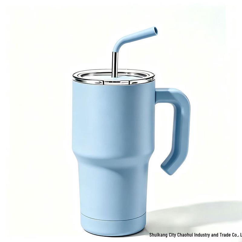 304 Stainless Steel Car Thermos Cup with Handle - Large Capacity, Cold Insulation, Outdoor Vehicle Ice Buster
