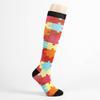Damen Herren Gestreifte Oberschenkelhohe Strümpfe Über Knie Socken Warme Lange Socken Kompressionsstrumpf
