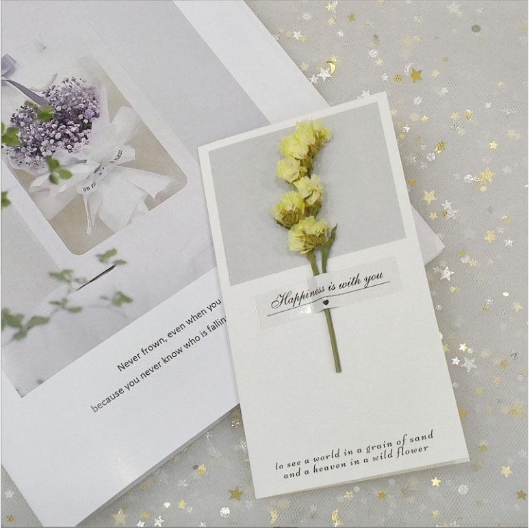 All-Occasion Dried Flower Greeting Cards: Christmas, New Year's, Birthday, Teacher's Day, Graduation, Valentine's Day, and Thank You Cards