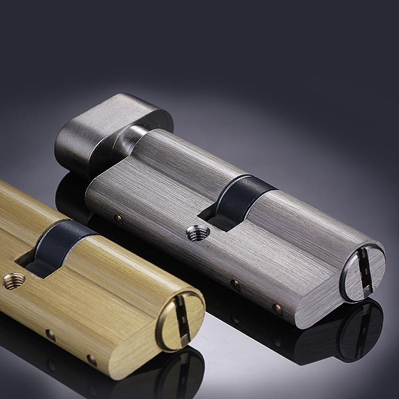 Door Cylinder 120mm Security for 70mm Thickness Door Lock Cylinder Interior Bedroom Living Lock Handle 3 Pcs Brass Key