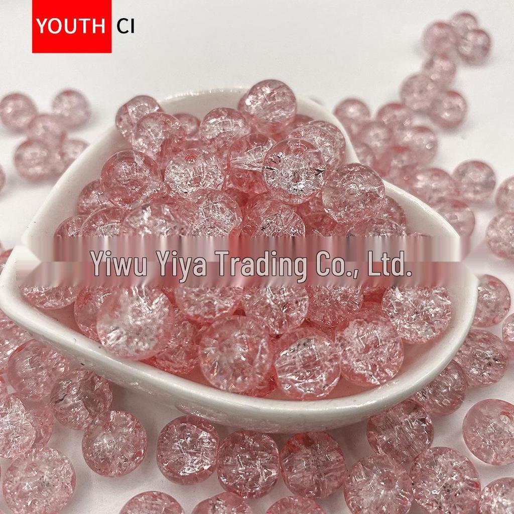 Koraliki z kryształowego szkła z glazurą crackle ice do samodzielnego tworzenia bransoletek i projektów przekładek