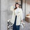 Small Version Hooded Horn Buckle Double Sided Wool Coat Medium Long