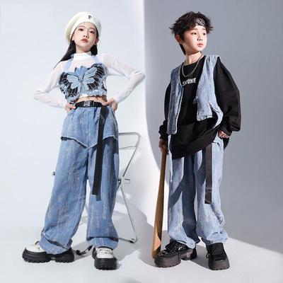 Dievčenský japonský street dance jazzový kostým - Detský hip-hopový kostým na prehliadkové mólo a pódiové vystúpenie