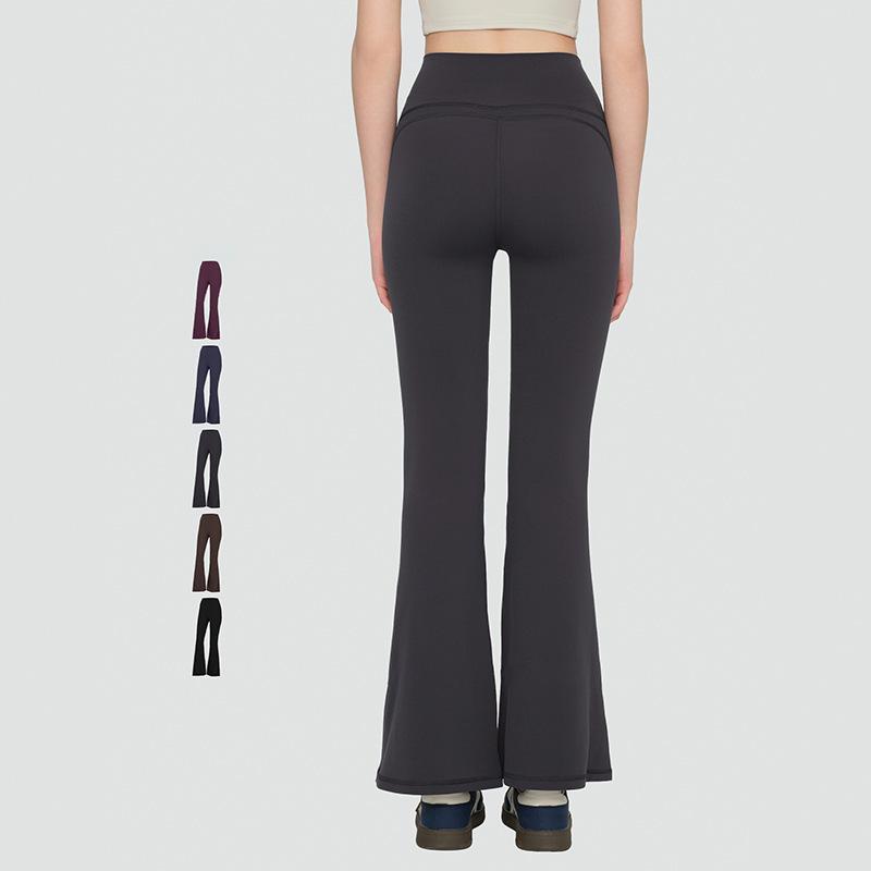 Nude Feel Flare High Waist Yoga Pants for Women - Slimming, Elastic, Casual Pilates Fitness Pants