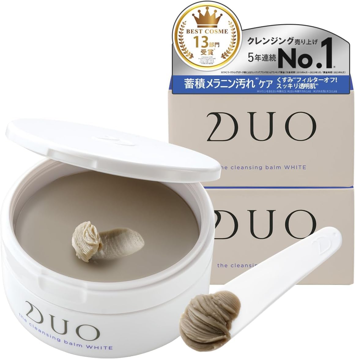 

[Duo The Cleansing Balm White a] 90г x 2 шт.. Увлажняет, очищает поры, удаляет макияж и очищает кожу. Нет необходимости в двойном очищении.