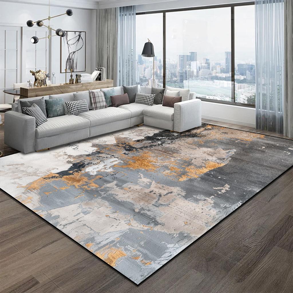 Nordic Abstract Style Carpets Living Room Decoration Easy Clean Large Area Rugs Bedroom Decor Non-slip Floor Mat 