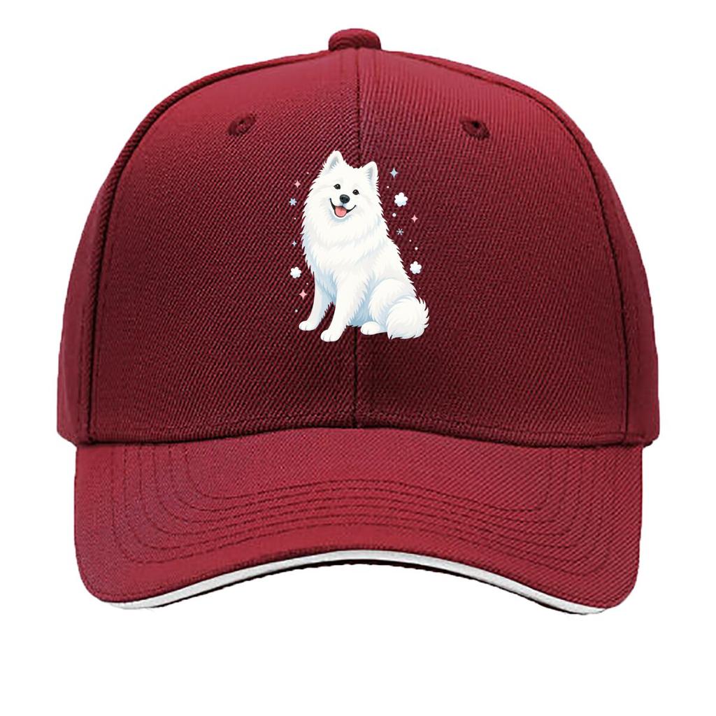 Playful Samoyed Companion Art Portra Hip Hop hat Fashion Outdoor Sports Sandwich Baseball Cap