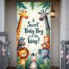 Welcome Baby Banner Animal Characters Cute Baby Banner Newborn Celebration Banner Cartoon Design Baby Event Decor For Welcome