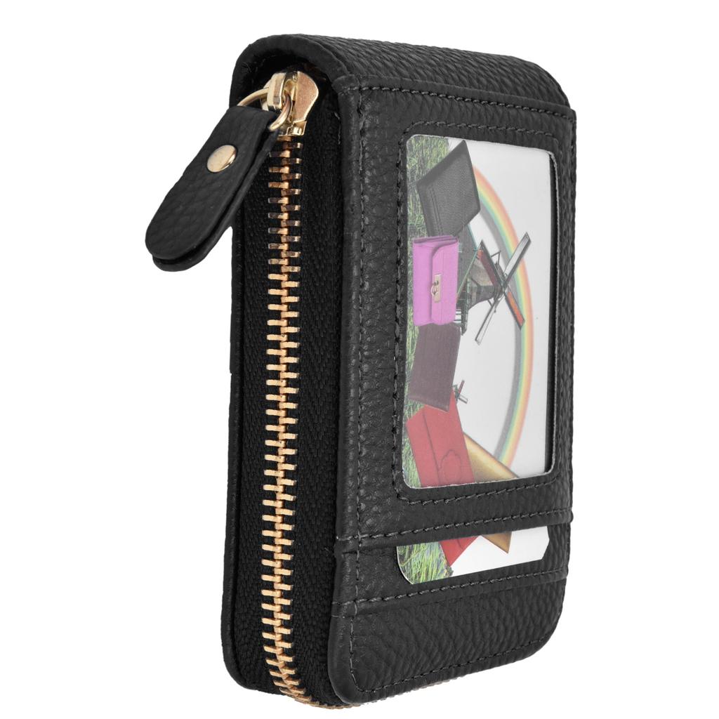 Credit Card Bag with Zipper Fashionable Mini Portable Antimagnetic ID Cards Holder Wallet