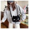 Cute Carto Design Black Cat Bag Furry Large Capacity Crossbody Bag Shoulder Bag for Women