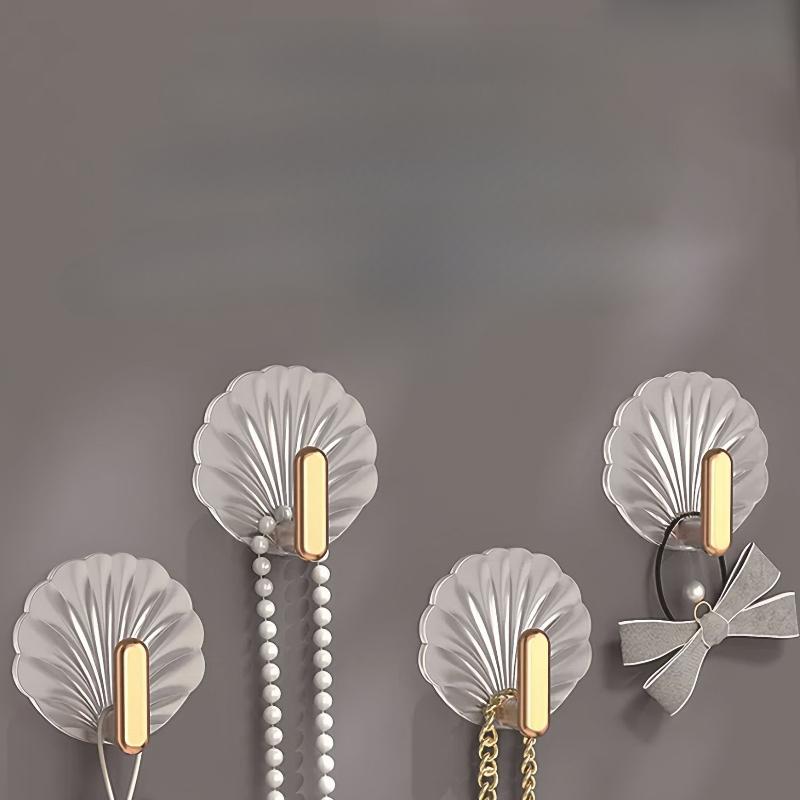 Light Luxury, Shell Shaped Hook, Acrylic, Adhesive Hook, No Punching, Adhesive Hook, Bathroom Wall, Door Behind Bathroom Adhesive Hook