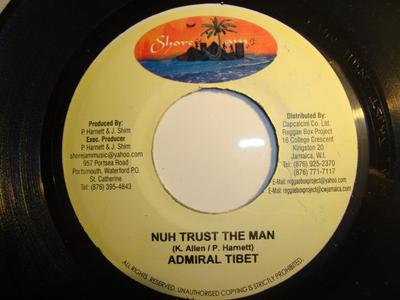 Disco de 7 pulgadas ADMIRAL TIBET / NATTY KING - Nuh Trust The Man / Not Afraid NONE Shore Jam Jamaica Reggae, Ska y Dub Usado