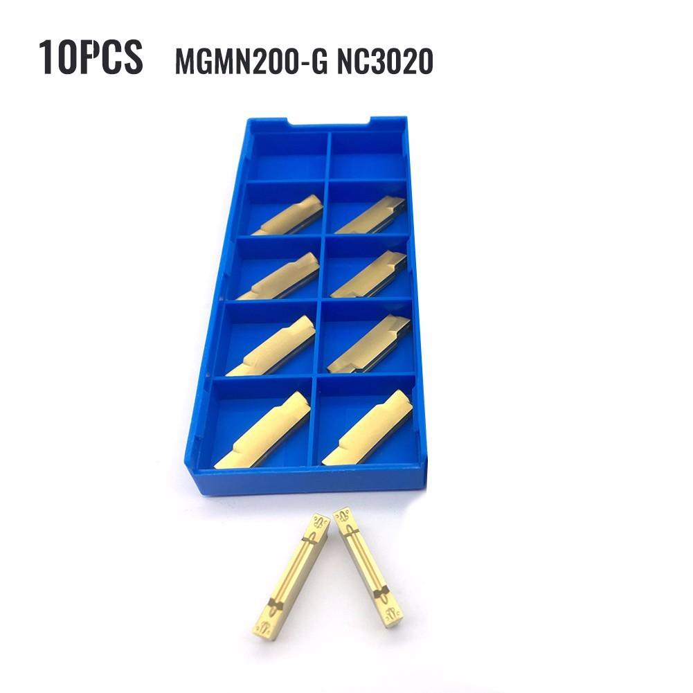 

10PCS MGMN200 Grooving Carbide Inserts Lathe Cutter Turning Parting Tools Set